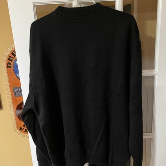 BAGAZIO Cashmere, Leather & Wool Pull Over Sweater, XL, Black (Pre-Owned) - Picture 2 of 2